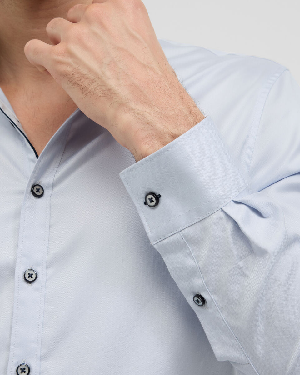 Accent Stretch Long Sleeve Shirt, Light Blue, hi-res
